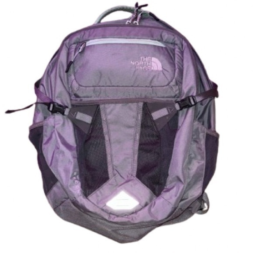 The North Face gray and mint green recon backpack